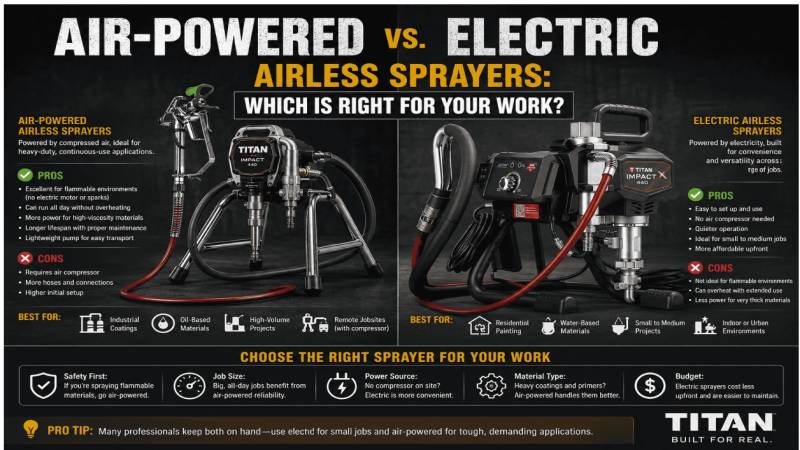 Air-Powered vs Electric Airless Sprayers: Which Is Right for Your Work?